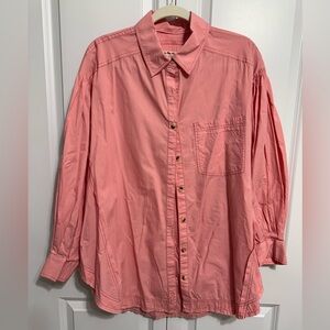Free People Happy Hour Poplin Shirt - S